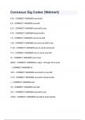 Connexus Sig Codes (Walmart) all Questions & answers solved accurately with Complete Solution Graded A+ latest version