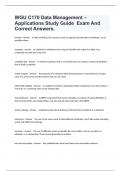 WGU C170 Data Management – Applications Study Guide  Exam And Correct Answers.