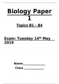 Exam (elaborations) Biology  Cell Biology