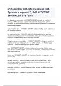 S12 sprinkler test, S13 standpipe test, Sprinklers segment 5, S-12 CITYWIDE all Questions & answers solved accurately with Complete Solution Graded A+ latest version