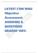 LATEST C100 WGU  Objective  Assessment ANSWERS &  QUESTIONS  GRADED 100%