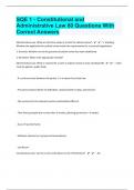 SQE 1 - Constitutional and Administrative Law 80 Questions With Correct Answers