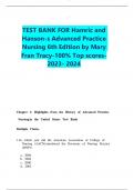 TEST BANK FOR Hamric and Hanson-s Advanced Practice Nursing 6th Edition by Mary Fran Tracy-100% Top scores- 