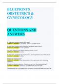 BLUEPRINTS OBSTETRICS & GYNECOLOGY QUIZ