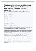 The International Integrated Reporting Framework Questions And Answers With Verified Solutions Already Passed!!!