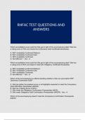 RHFAC TEST QUESTIONS AND ANSWERS