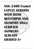 NSG 2400 Exam4 LATEST VERSION  WITH BOTH  QUESTIONS AND  ANSWERS 2024 VERIFIED  ANSWERS  ALREADY  GRADED A+