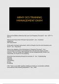 ARMY OCS TRAINING MANAGEMENT EXAM