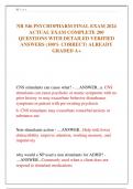 NR 546 PSYCHOPHARM FINAL EXAM 2024  ACTUAL EXAM COMPLETE 200  QUESTIONS WITH DETAILED VERIFIED  ANSWERS (100% CORRECT) ALREADY  GRADED A+