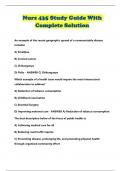 Nurs 435 Study Guide With Complete Solution