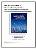 SOLUTIONS, SOLUTIONS MANUAL FOR Intermediate Accounting 11th Edition David Spiceland, Mark Nelson, Wayne Thomas (CHAPTERS 1-21)