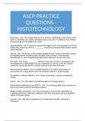 ASCP PRACTICE QUESTIONS - HISTOTECHNOLOGY