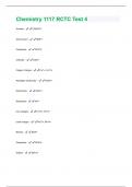 Chemistry 1117 RCTC Test 4 Questions With 100% Correct Answers.