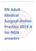 RN Adult  Medical  Surgical Online  Practice 2019 A  for NGN  answers