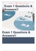 Exam 1 Questions & Answers!!