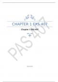 Chapter 1 EXS 407 Question and answers 100% correct 