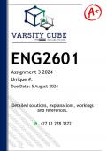 ENG2614 Assignment 3 (DETAILED ANSWERS) 2024 - DISTINCTION GUARANTEED