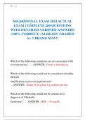 NSG6020 FINAL EXAM 2024 ACTUAL  EXAM COMPLETE 260 QUESTIONS  WITH DETAILED VERIFIED ANSWERS  (100% CORRECT) /ALREADY GRADED  A+ // BRAND NEW!!