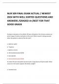 NUR 509 FINAL EXAM ACTUAL / NEWEST 2024 WITH WELL SORTED QUESTIONS AND ANSWERS /GRADED A+/BEST FOR THAT GOOD GRADE 