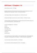 AIS Exam 1 Chapters 1-4 Questions With 100% Correct Answers.