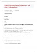 CMED Neuroscience/Behavior – 244 Exam 2 Questions And Answers|56 Pages