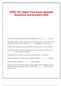 EXSC 221 Hager Final Exam Updated Questions and Answers 2024