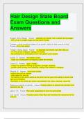 Hair Design State Board Exam Questions and Answers 