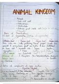 Kingdom Animalia (Class Notes) Biology 