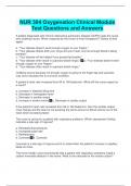 NUR 304 Oxygenation Clinical Module Test Questions and Answers