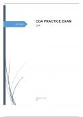 CDA PRACTICE EXAM Questions and Answers