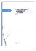 CDA Practice Test QUIZZES WITH ANSWERS