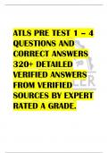 ATLS PRE TEST 1 – 4  QUESTIONS AND  CORRECT ANSWERS  320+ DETAILED  VERIFIED ANSWERS  FROM VERIFIED  SOURCES BY EXPERT  RATED A GRADE