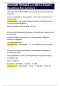 STADIUM FINANCE and NCAA EXAM 3 Questions And Answers 