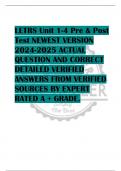 LETRS Unit 1-4 Pre & Post  Test NEWEST VERSION  2024-2025 ACTUAL  QUESTION AND CORRECT  DETAILED VERIFIED  ANSWERS FROM VERIFIED  SOURCES BY EXPERT  RATED A + GRADE.