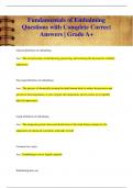 Fundamentals of Embalming Questions with Complete Correct  Answers | Grade A+