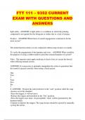 FTT 111 – 9352 CURRENT EXAM WITH QUESTIONS AND ANSWERS