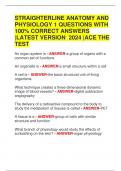 STRAIGHTERLINE ANATOMY AND  PHYSIOLOGY 1 QUESTIONS WITH  100% CORRECT ANSWERS  |LATEST VERSION 2024 |ACE THE  TEST