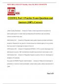 CESSWI, Part 1 Practice Exam Questions and Answers (100% Correct)