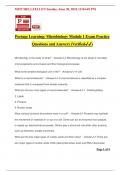 Portage Learning: Microbiology Module 1 Exam Practice Questions and Answers (Verified️️