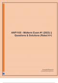 ANP 1105 Comprehensive Exam BUNDLE || With Complete Questions & Answers (100% Verified – Rated A+)