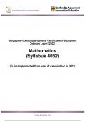 Exam (elaborations) Mathematics 4052 