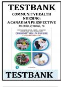 Test bank for community health nursing a canadian perspective 5th edition by stamler yiu