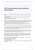 CVO Jurisprudence Exam Questions and Answers 2024-2025