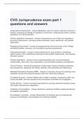 CVO Jurisprudence exam part 1 questions and answers