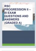 RSC PROGRESSION II – III EXAM QUESTIONS AND ANSWERS (GRADED A)