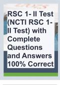 RSC 1- II Test (NCTI RSC 1- II Test) with Complete Questions and Answers 100% Correct