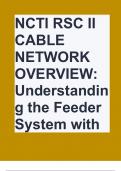 NCTI RSC II CABLE NETWORK OVERVIEW: Understanding the Feeder System with Complete Solutions