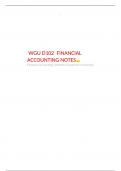  WGU D102  FINANCIAL ACCOUNTING NOTES 2024