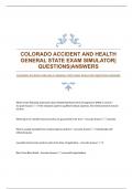 COLORADO ACCIDENT AND HEALTH GENERAL STATE EXAM SIMULATOR|QUESTIONS|ANSWERS