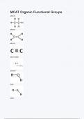 MCAT Organic Functional Groups (ANSWERS) 2024 - DISTINCTION GUARANTEED / Complete Verified Latest Version